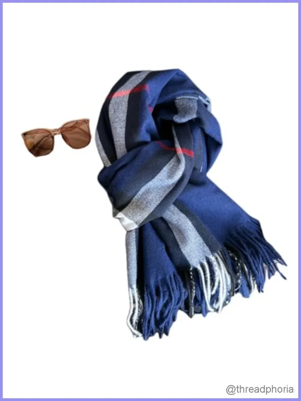Cashmere Feel Polyester Plaid Pashmina Scarf Shawl Wrap Winter